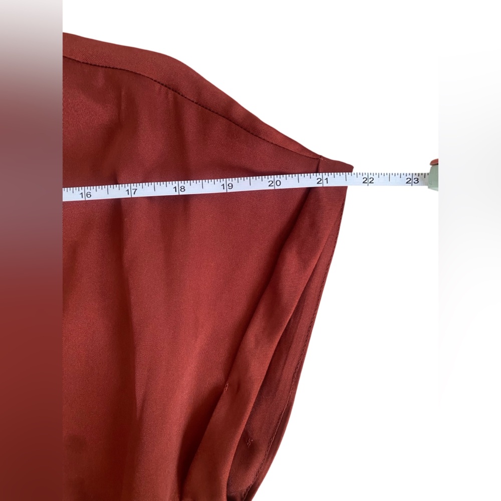 Banana Republic Silk Satin-like Wine Red Ruby Dress Size XS - Picture 12 of 14